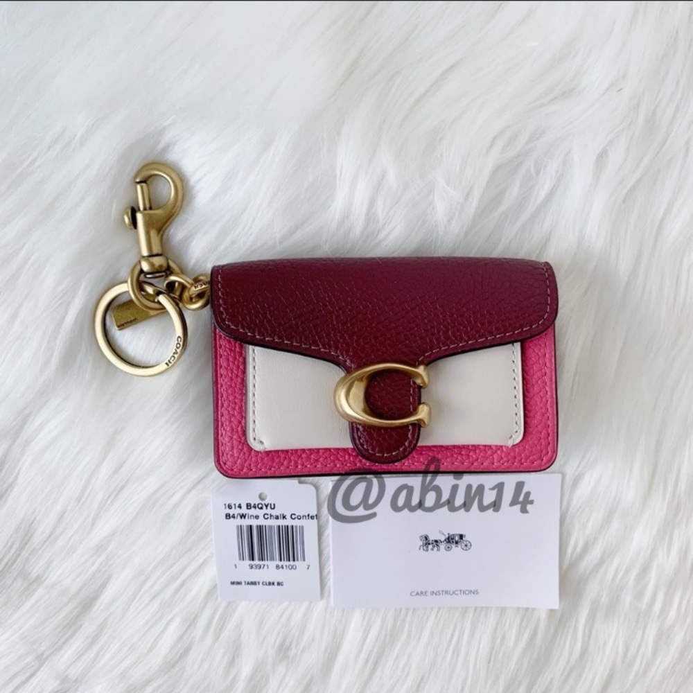NWT Coach Mini Tabby Bag Charm Coin Card Case - Picture 6 of 8